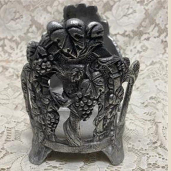 CARSON PEWTER CANDLE JAR HOLDER - Picture 6 of 6